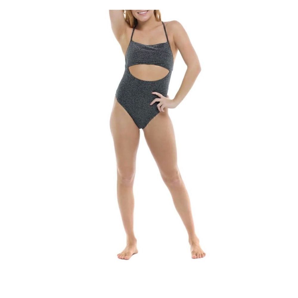 Brand New Bodyglove Women Large Black Devon One Piece Swimsuit Swimwear Slimming